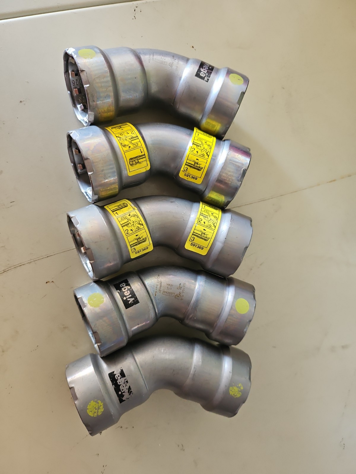 Viega 25236 MegaPressG 45 elbow, 3/4