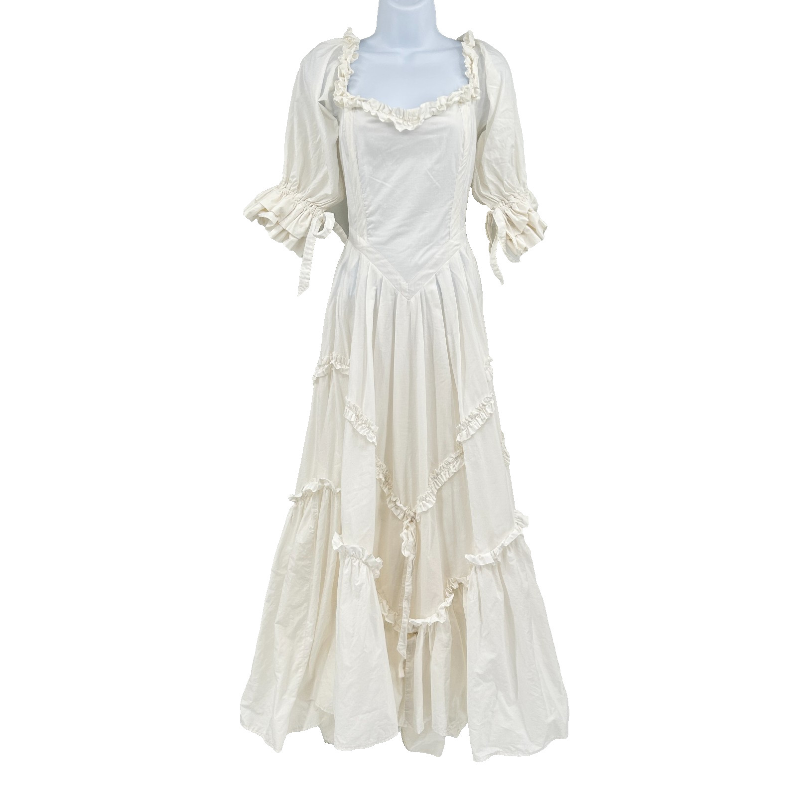 RARE Laura Ashley Vintage 80s Bo Peep Dress Womens 12 (Actual 6) Wedding White RARE Laura Ashley Vintage 80s Bo Peep Dress Womens 12 (Actual 6) Wedding White