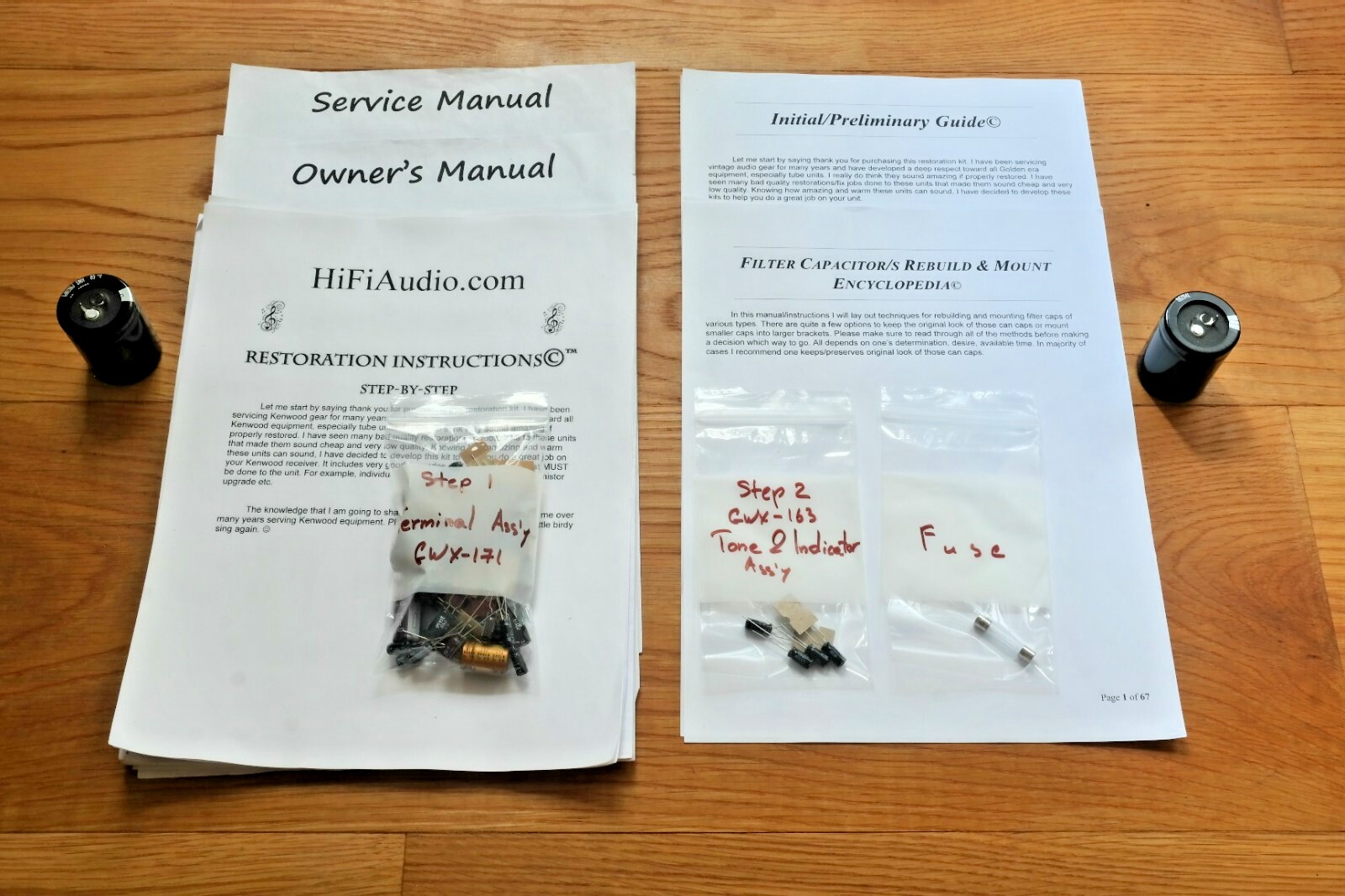 Pioneer SA-7600 rebuild restoration recap upgrade kit repair filter capacitor