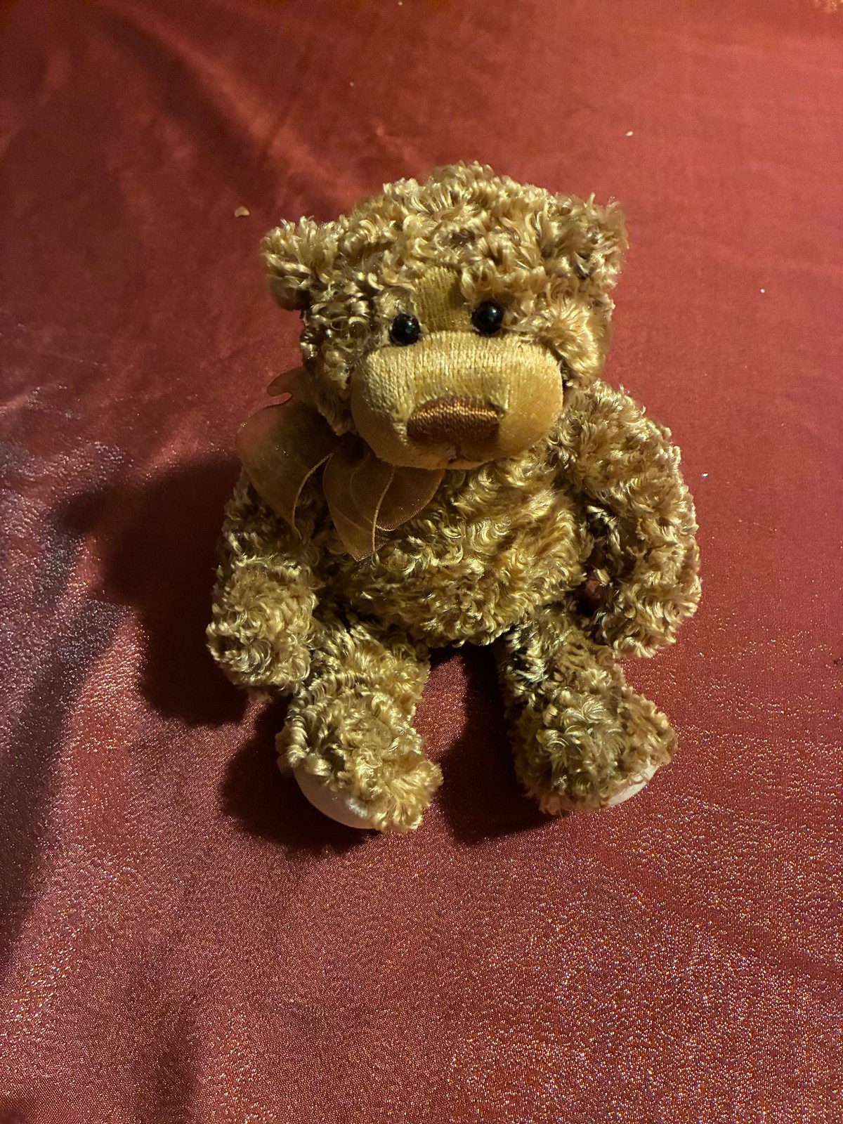 Gund Macys Teddy Bear Plush Small Brown Curly Fur Bow Collectible Exclusive Soft Gund Macys Teddy Bear Plush Small Brown Curly Fur Bow Collectible Exclusive Soft