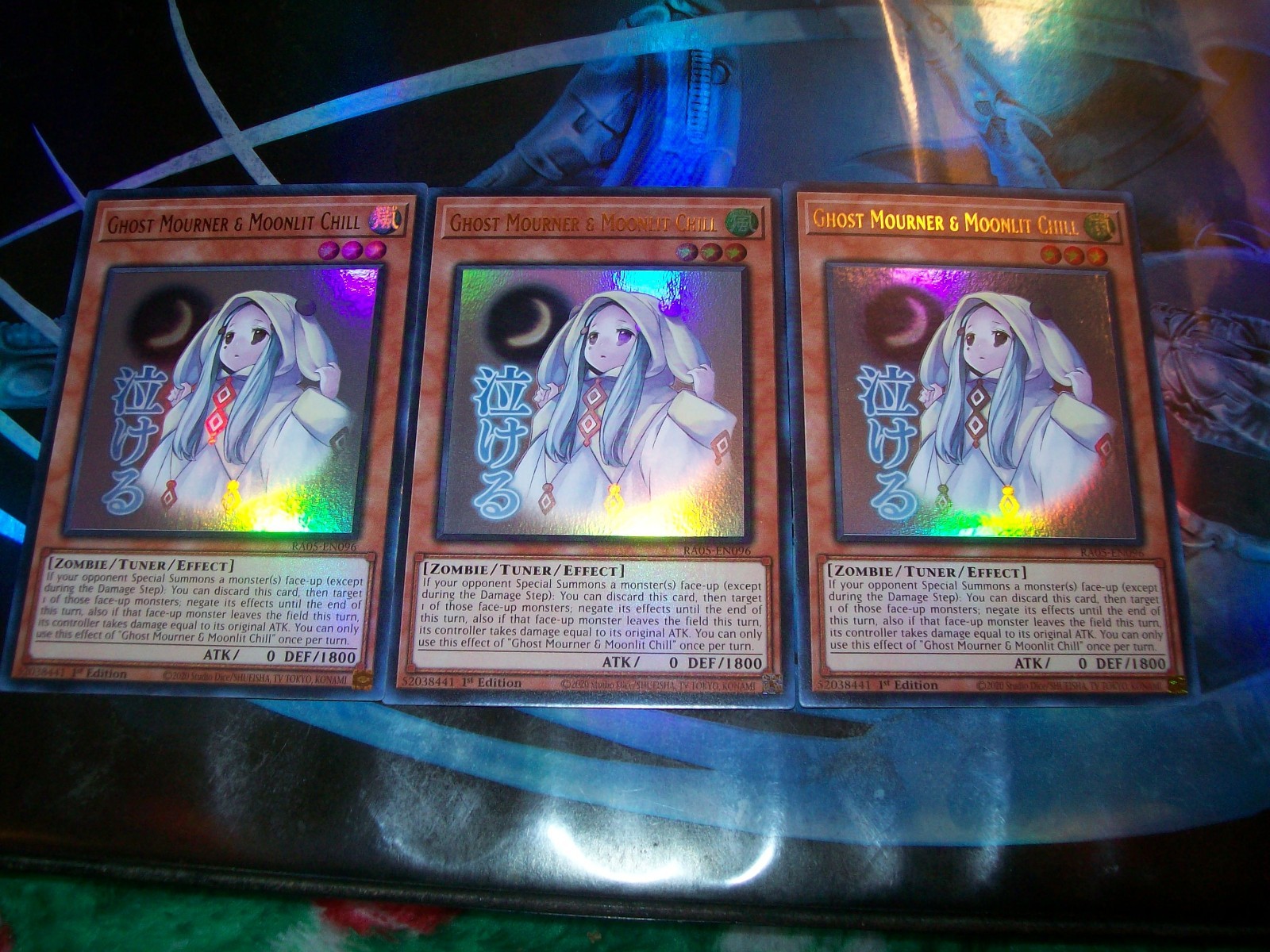 3x Ghost Mourner & Moonlit Chill 1st Edition Ultra Rare RA05-EN096 Yu-Gi-Oh 3x Ghost Mourner & Moonlit Chill 1st Edition Ultra Rare RA05-EN096 Yu-Gi-Oh