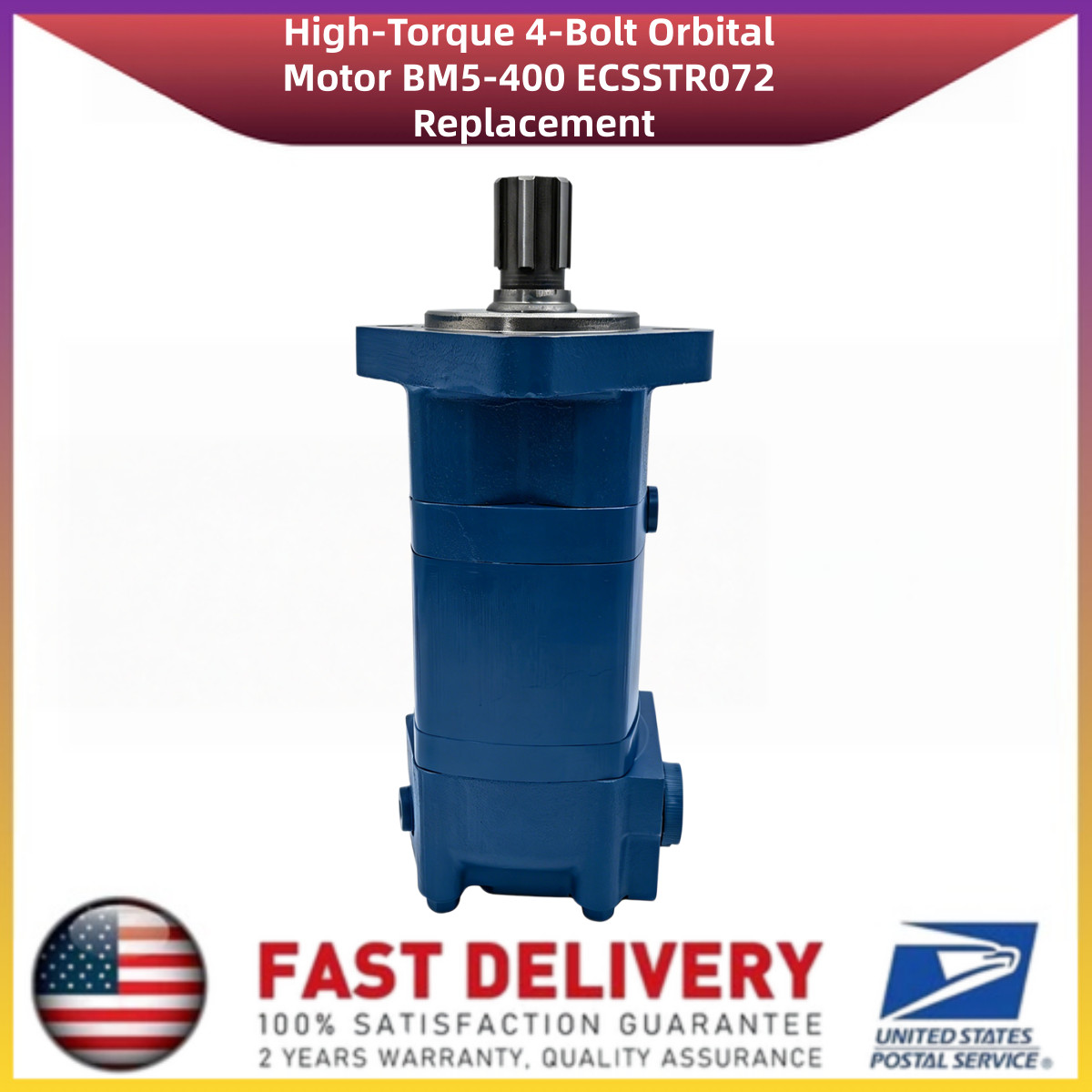 BM5‑400 ECSSTR072 Hydraulic Orbital Motor 400cc Skid Steer Tiller Part