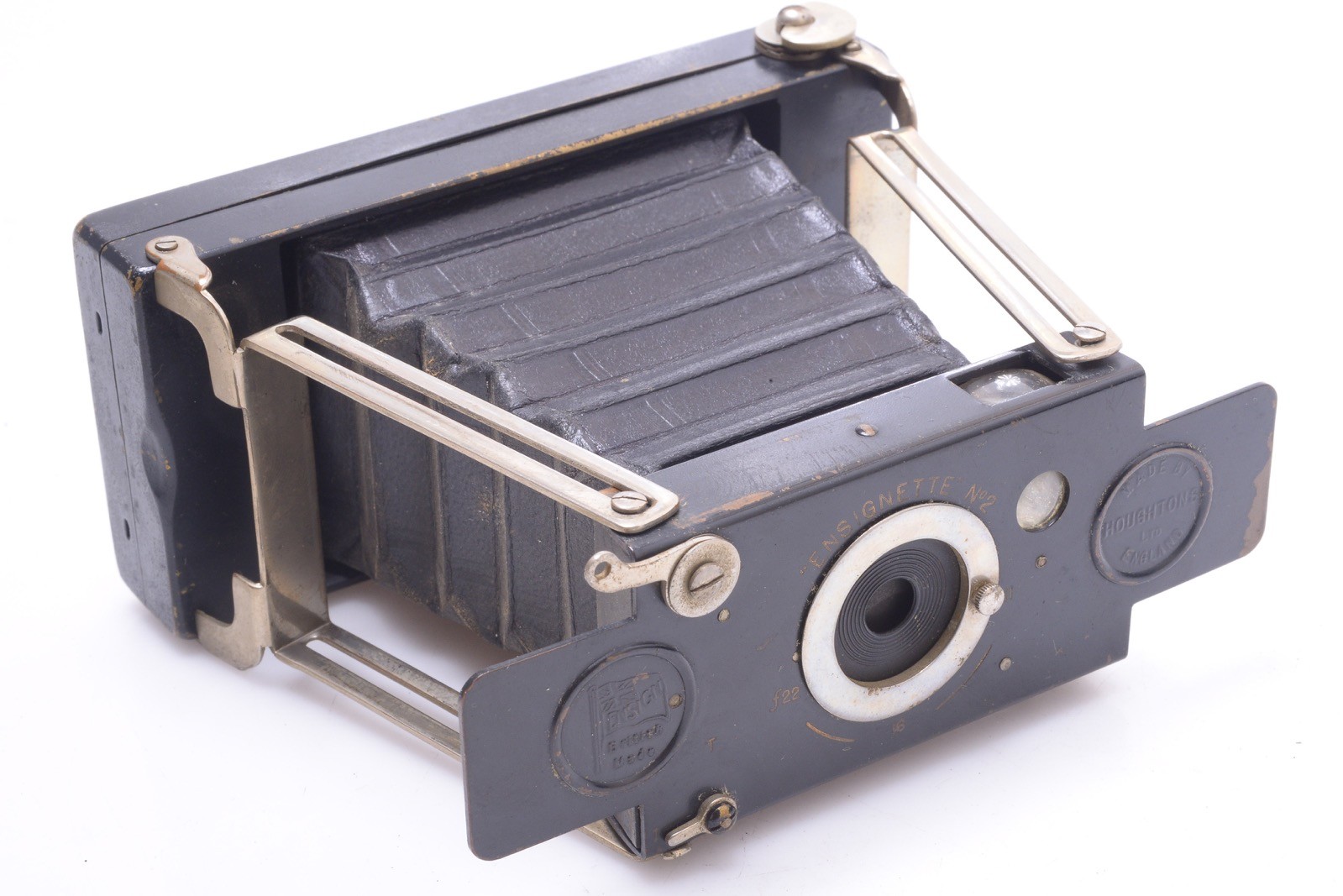 ✅ HOUGHTON ENSIGNETTE NO.2 2X3” 127 ROLL FILM METAL CAMERA