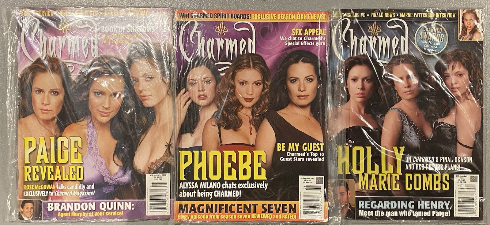 3 SEALED CHARMED MAGAZINE ISSUES 2005- 2006 6, 10 & 11 PIPER PAIGE PHOEBE PRUE 3 SEALED CHARMED MAGAZINE ISSUES 2005- 2006 6, 10 & 11 PIPER PAIGE PHOEBE PRUE