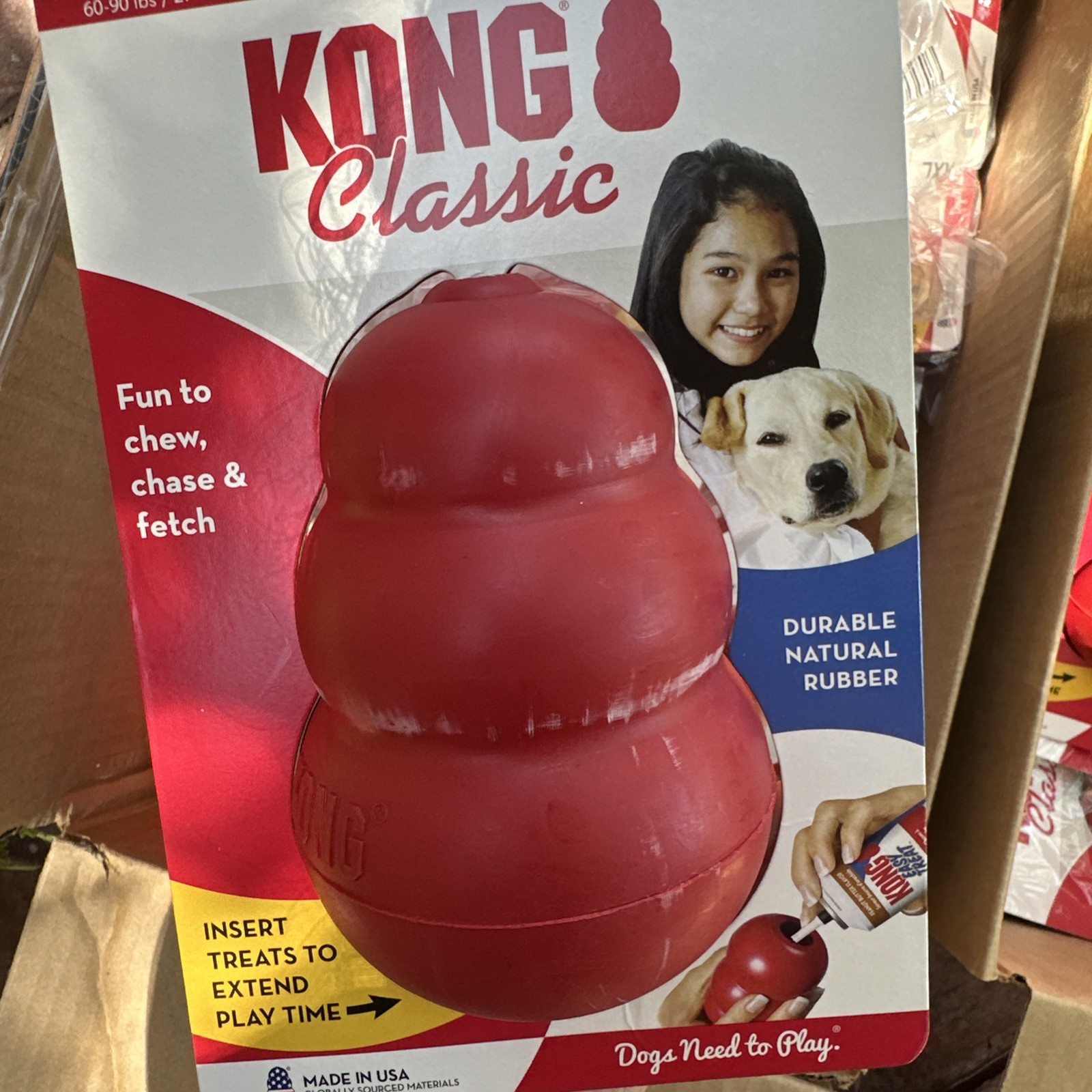 KONG Classic Dog Rubber Chew Toy - Extra Large, Red