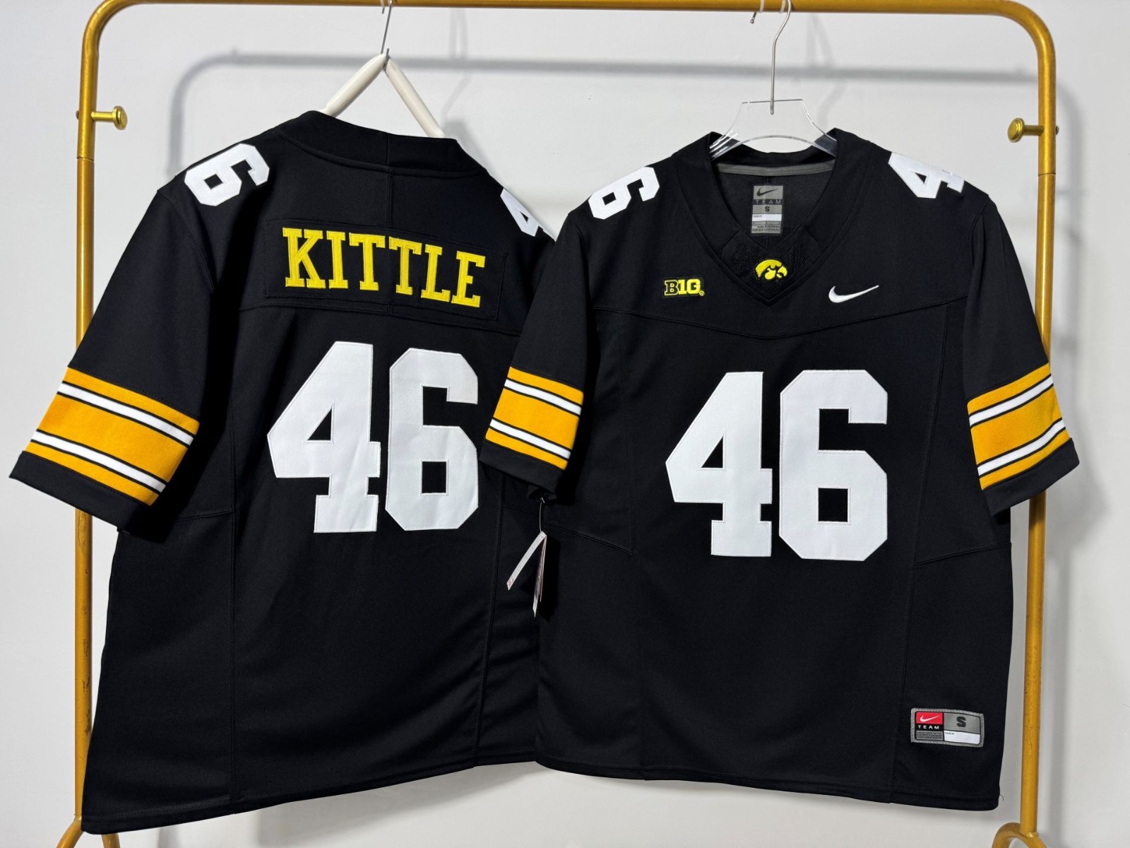 2026 New Men\'s Cooper DeJean #3  Kittle #46 ‌Iowa Hawkeyes‌ All Stitched Jersey