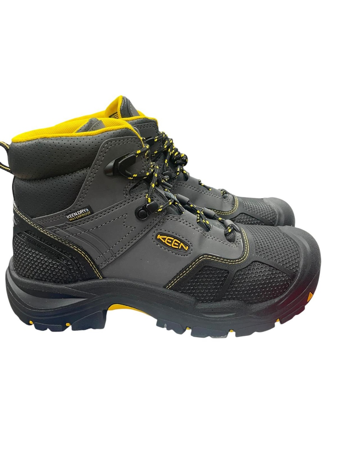 KEEN Utility Men\'s Logandale Mid Steel Toe WP Work Shoe Raven/Black Size 8 D KEEN Utility Men\'s Logandale Mid Steel Toe WP Work Shoe Raven/Black Size 8 D