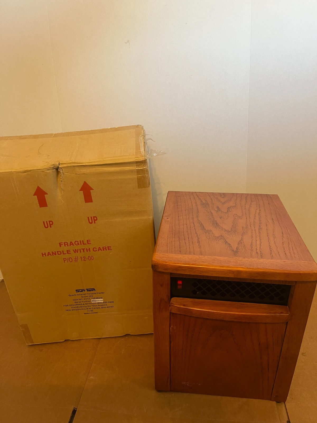 Sun Twin EdenPURE Quartz Infrared Portable Heater 750W Model 500 NEW IN BOX