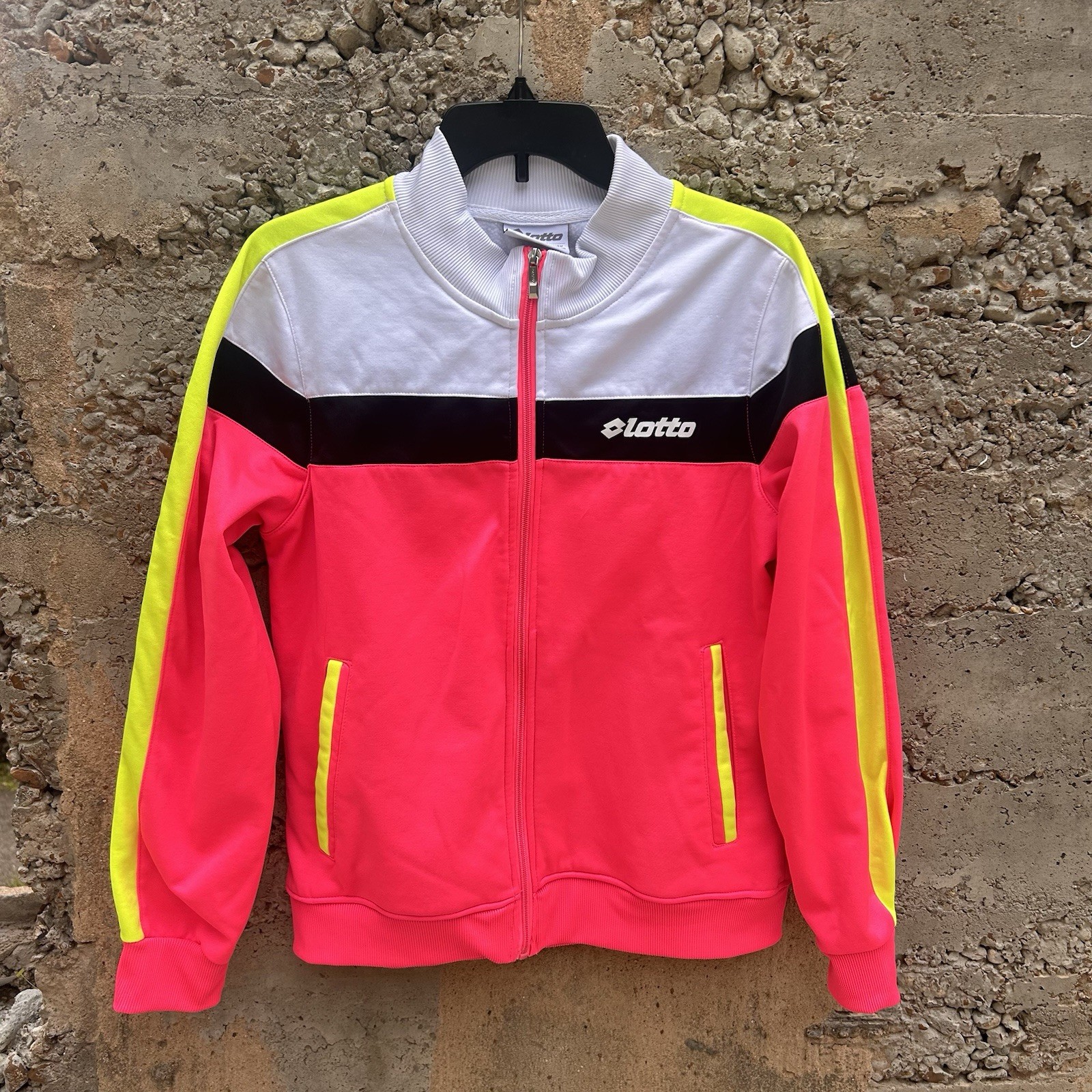Vintage Lotto Athletica Classic Sweat Full Zip Bright Neon Pink Jacket Size L Vintage Lotto Athletica Classic Sweat Full Zip Bright Neon Pink Jacket Size L