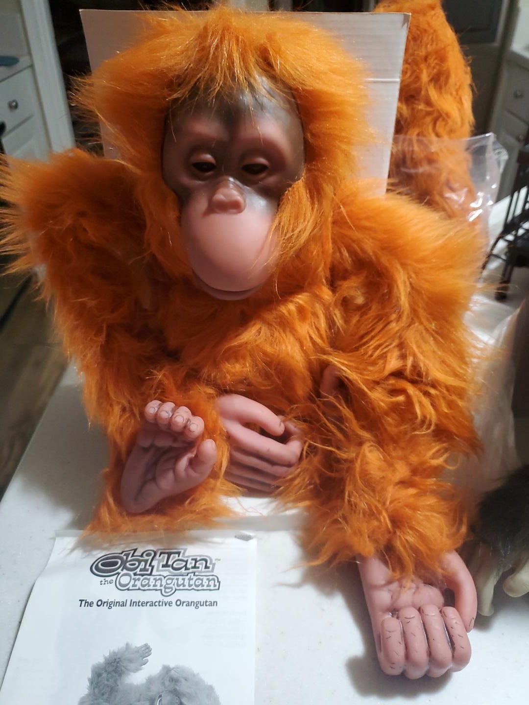 Vintage 2003 Senario Obi Tan Orangutan Interactive Plush New Box + Manual