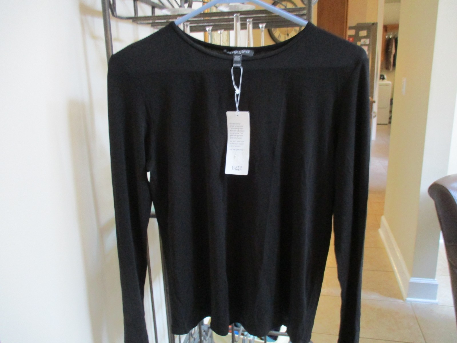 Eileen Fisher 100% Silk Crew Neck Top-Sz. PM - NWT $128 Eileen Fisher 100% Silk Crew Neck Top-Sz. PM - NWT $128