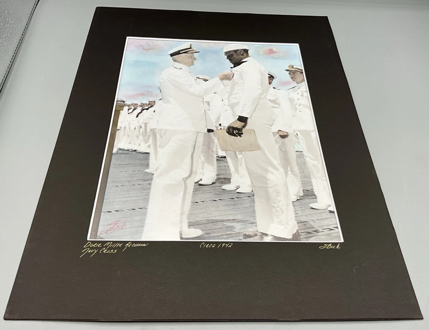 Colorized Photo by Susan Dorie Miller Navy Class Circa 1942