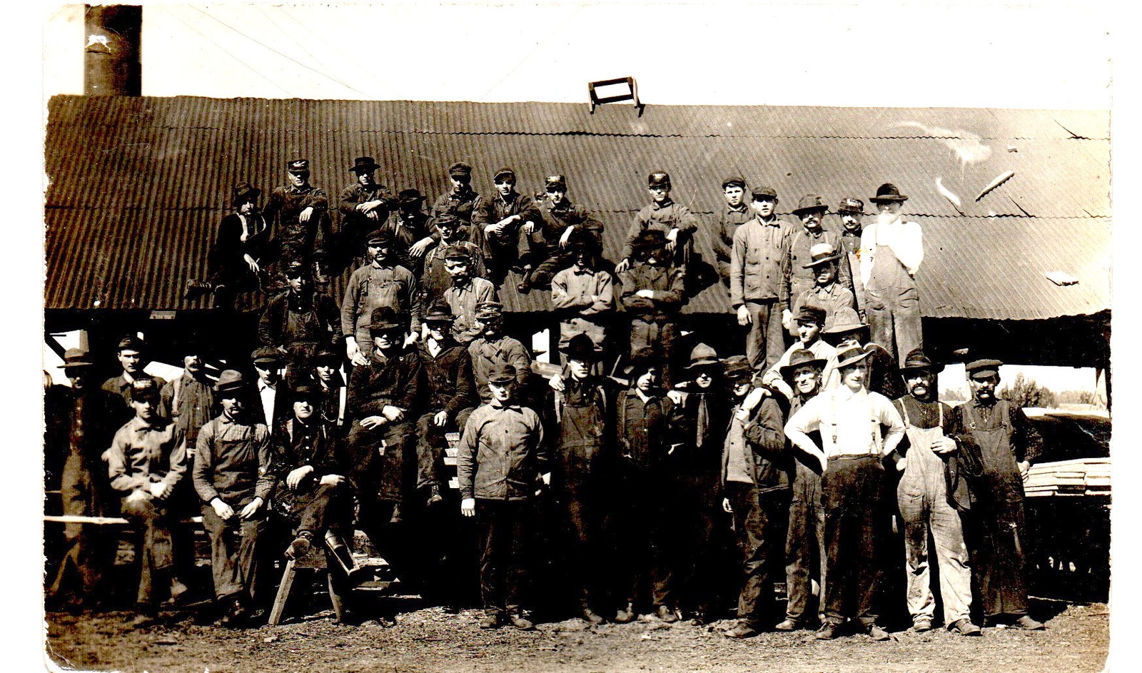 SAWMILL CREW odanah wi c1910 postcard wisconsin real photo rppc logging