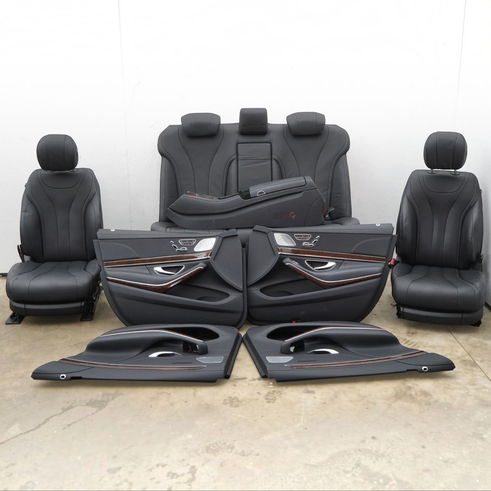 15-20 Mercedes S550 S400 W222 Front Rear Seat Door Panel Center Console SET OEM