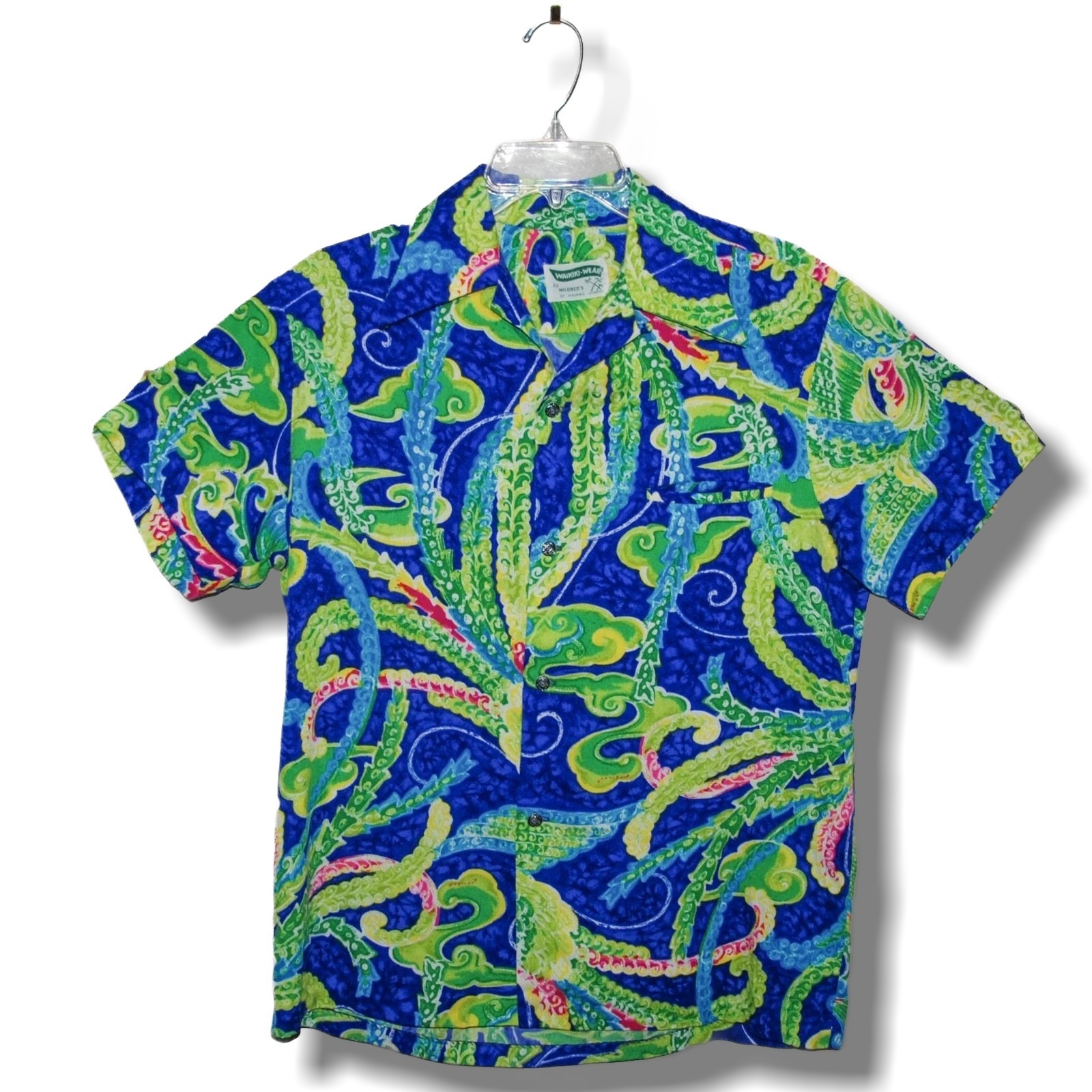 Vtg WAIKIKI WEAR by Mildred\'s of Hawaii Hawaiian Shirt Medium to Large 44\