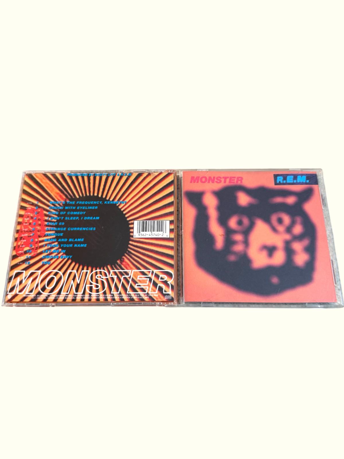 R.E.M. REM Monster CD 1994 1st US Edition Orange Tray