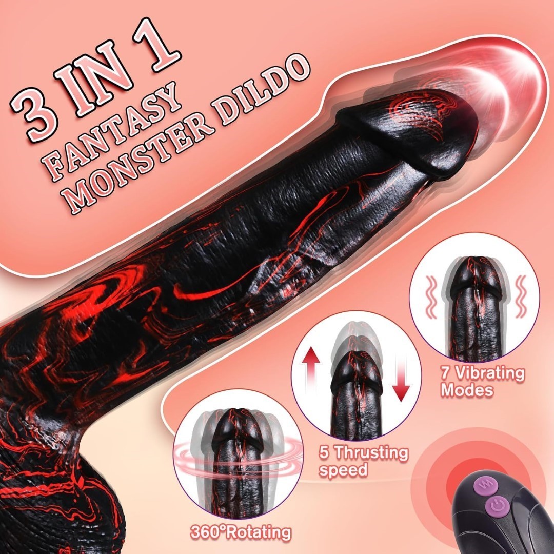 High Quality Thrusting 10 with Vibrate and Rotating Modes Realistic for Women