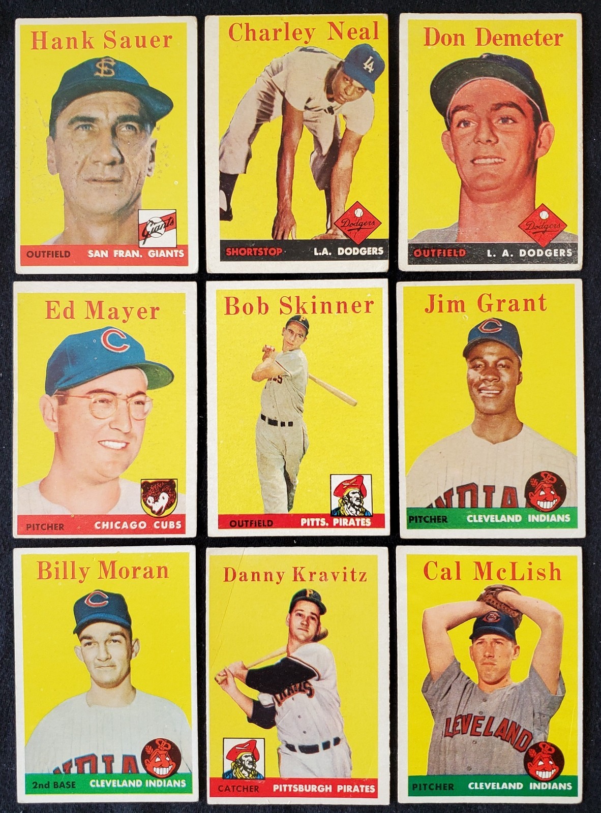 1958 MLB 9x HOF MVP All-Star Legends Topps Tall Cards 1958 MLB 9x HOF MVP All-Star Legends Topps Tall Cards
