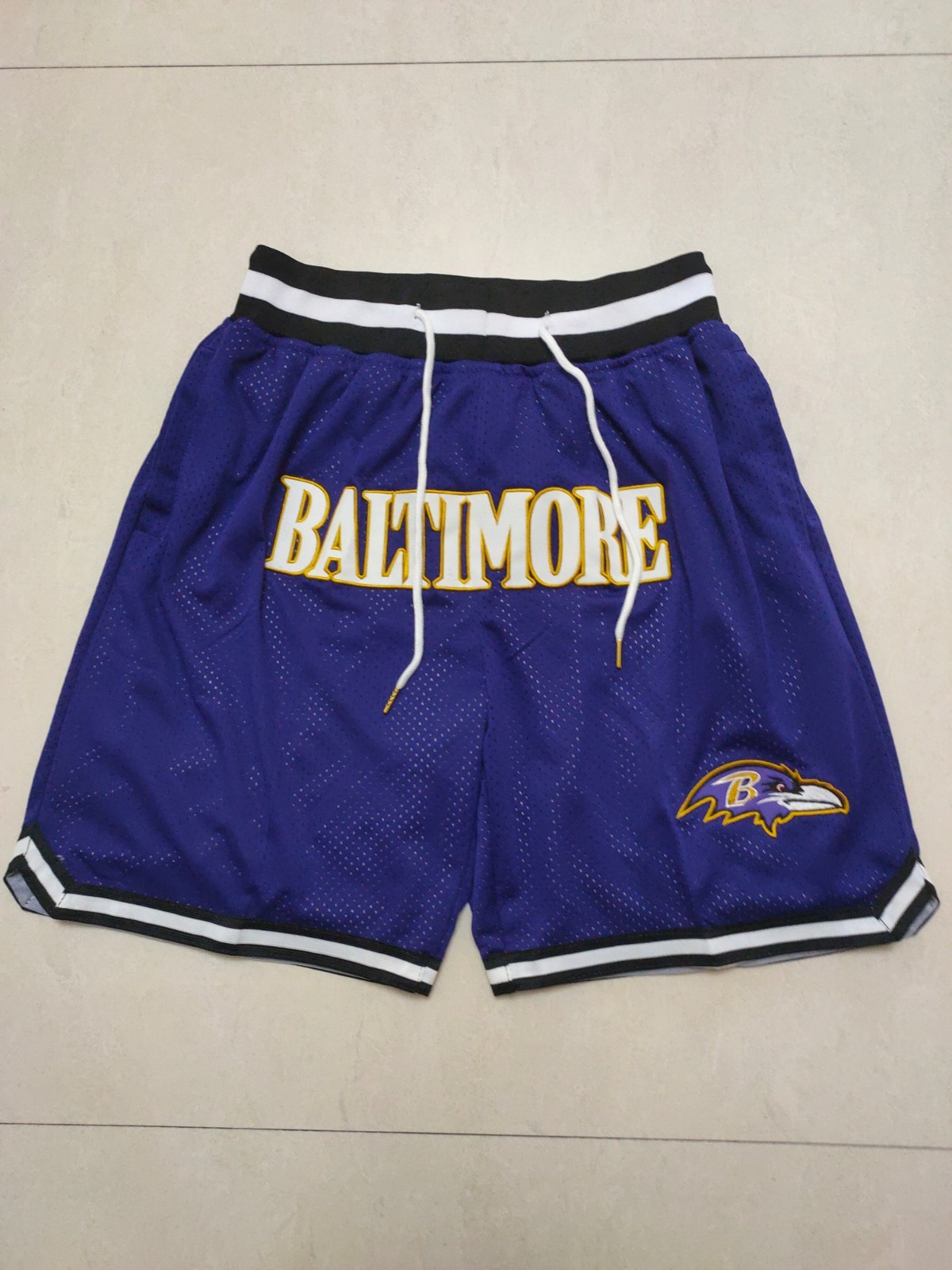 Hot Baltimore Ravens NFL Men Purple Pockets stitched Shorts