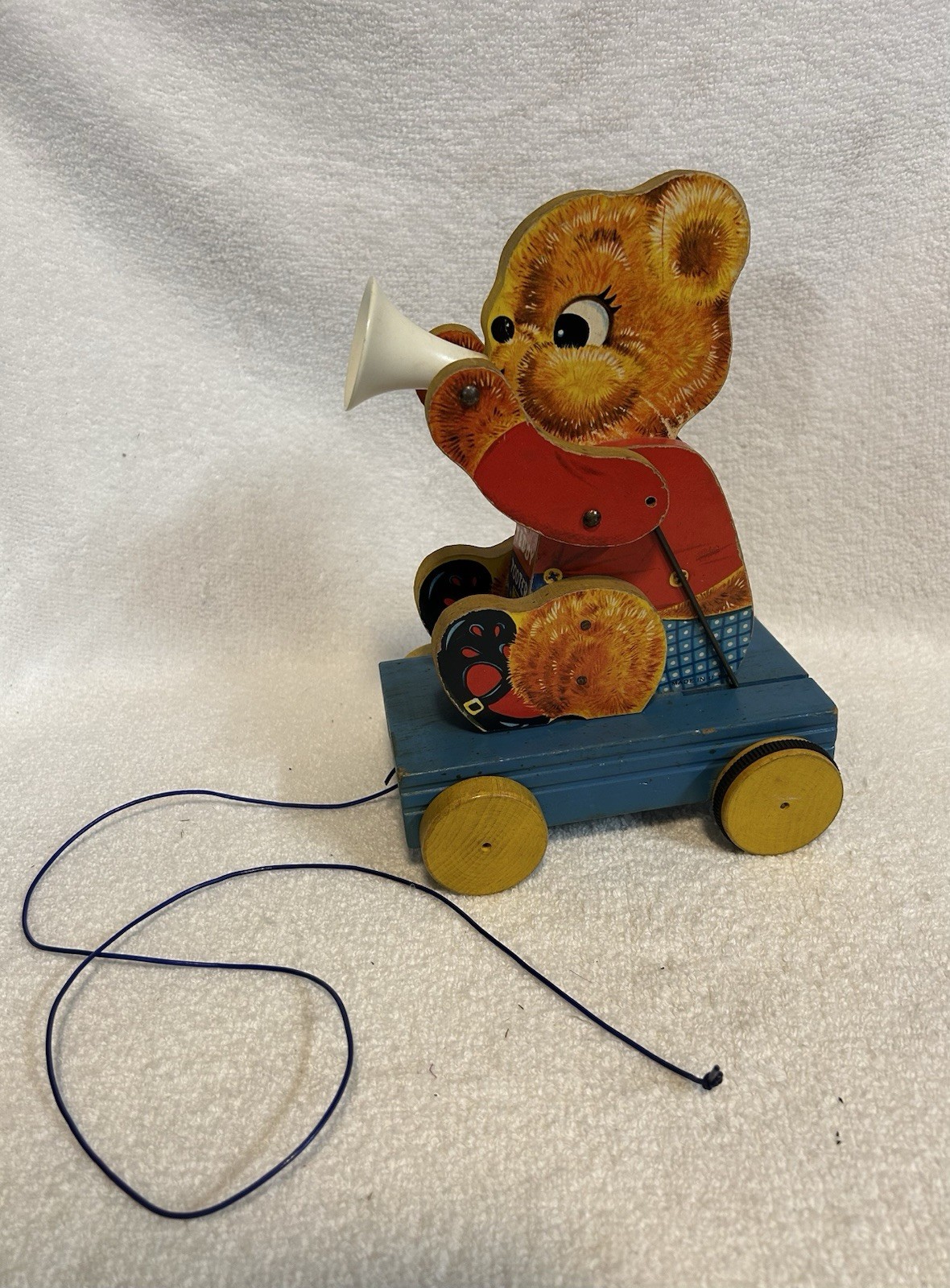 Vintage 1957 Fisher-Price #712 “Teddy Tooter” Works Great RARE Vintage 1957 Fisher-Price #712 “Teddy Tooter” Works Great RARE
