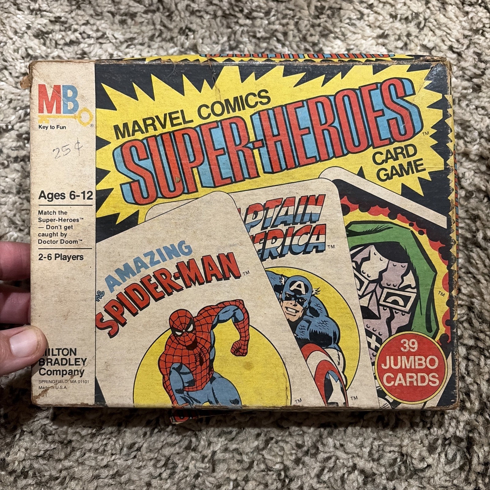 Vintage 1978 Marvel Super-Heroes Card Game Milton Bradley All 39 Cards Dr Doom