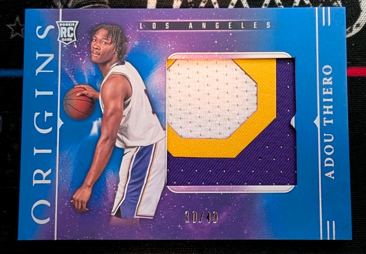 2025-26 Panini Origins Rookie Jumbo Jerseys Adou Thiero /49 #RJJ-ADO