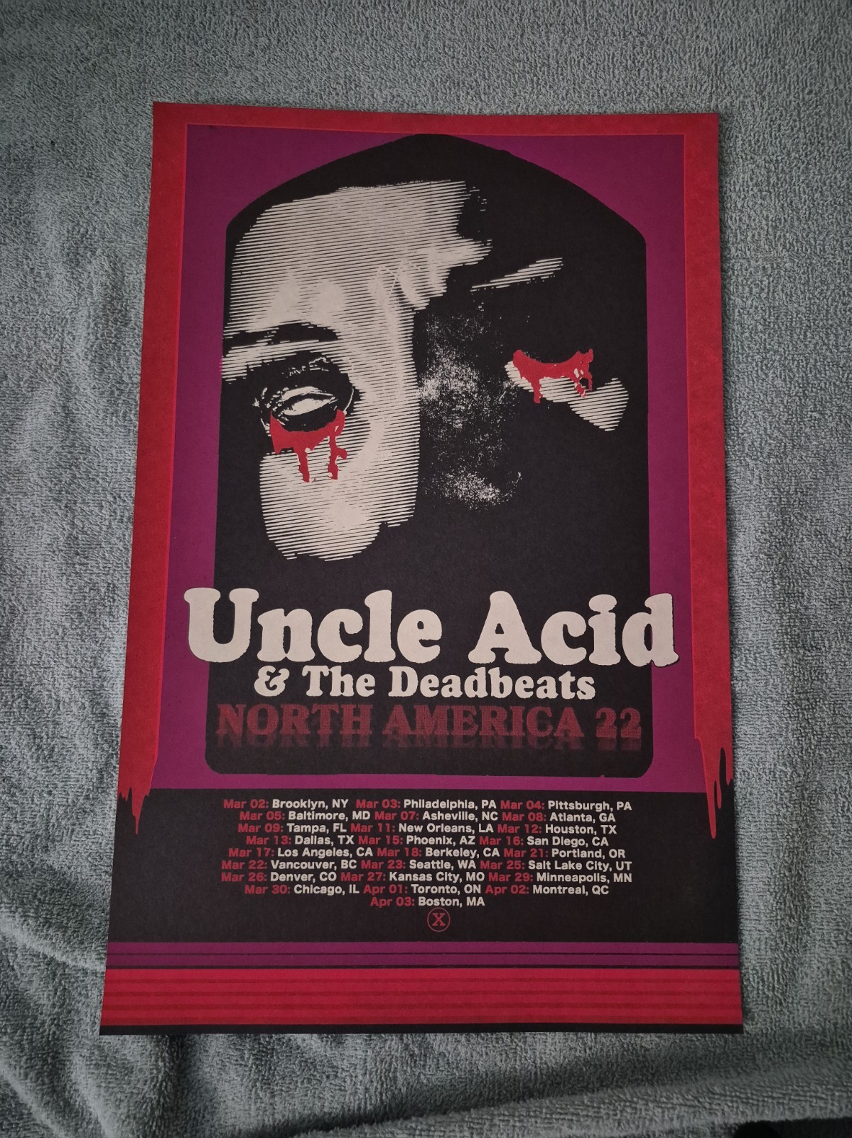 Uncle Acid And The Deadbeats North America 2022 Tour Print Poster King Buffalo Uncle Acid And The Deadbeats North America 2022 Tour Print Poster King Buffalo