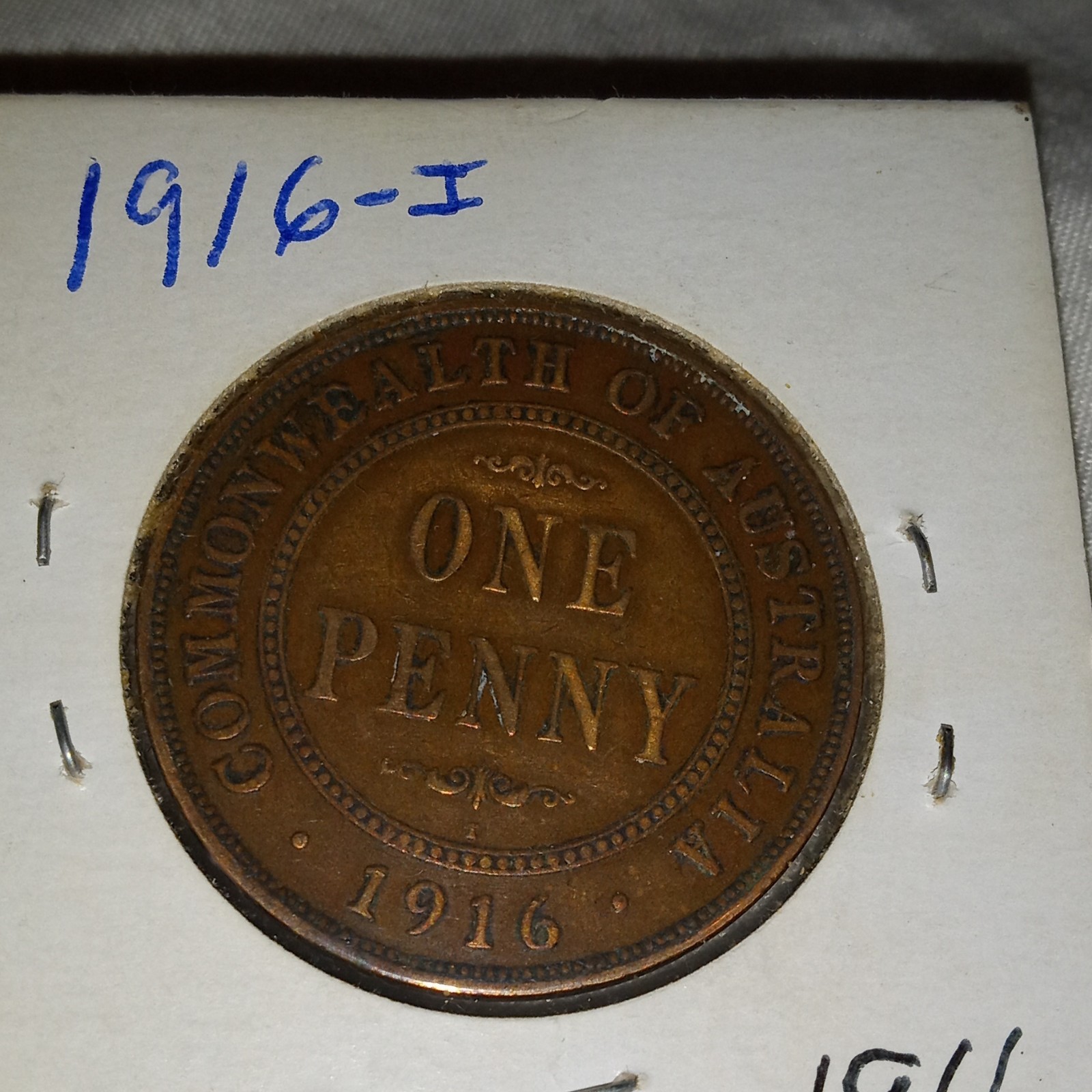 1916 Australia One Penny Bronze Pre-Decimal KM#23 1916 Australia One Penny Bronze Pre-Decimal KM#23