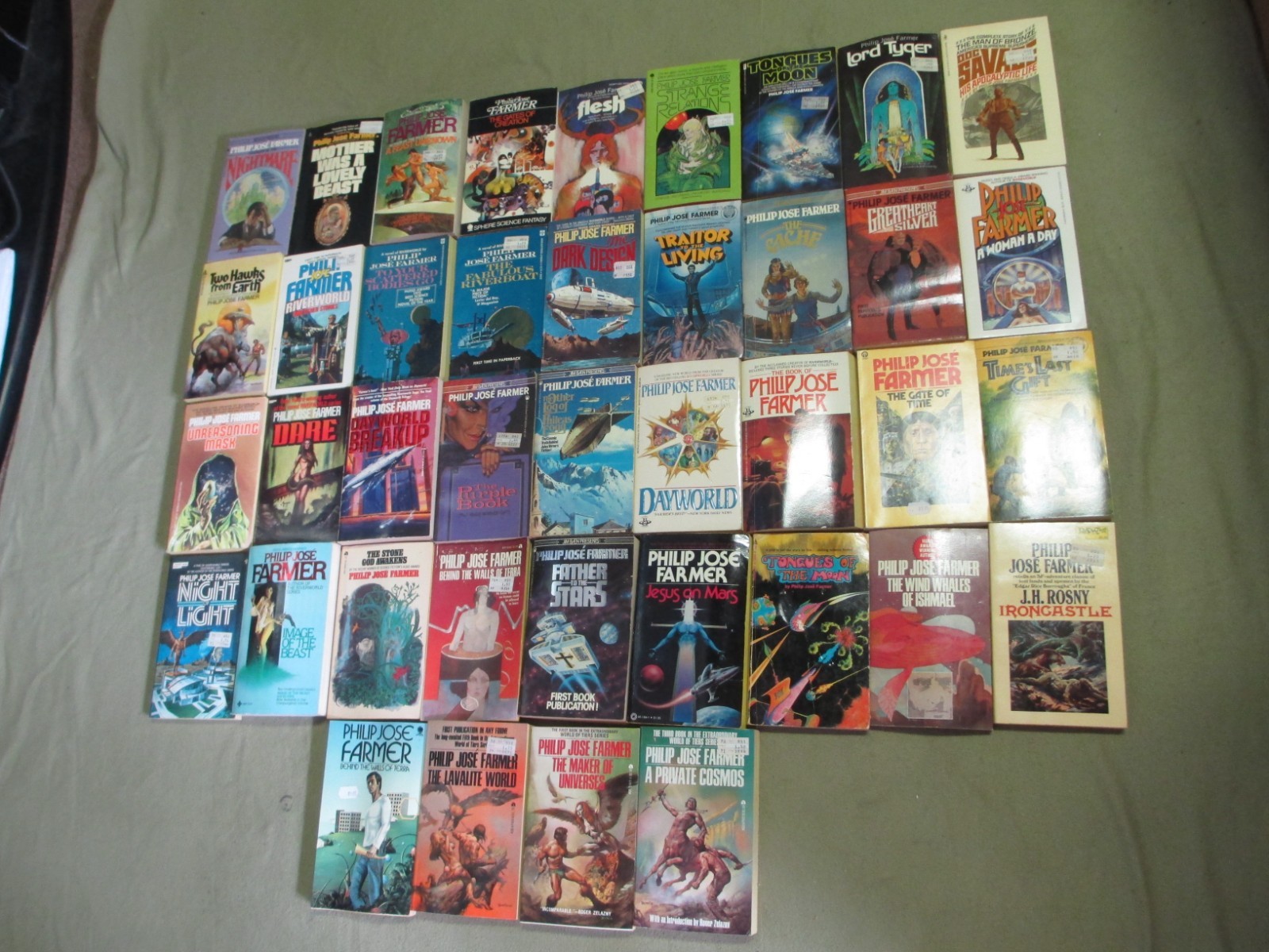 Philip Jose Farmer vintage science fiction paperback lot of 40 Philip Jose Farmer vintage science fiction paperback lot of 40