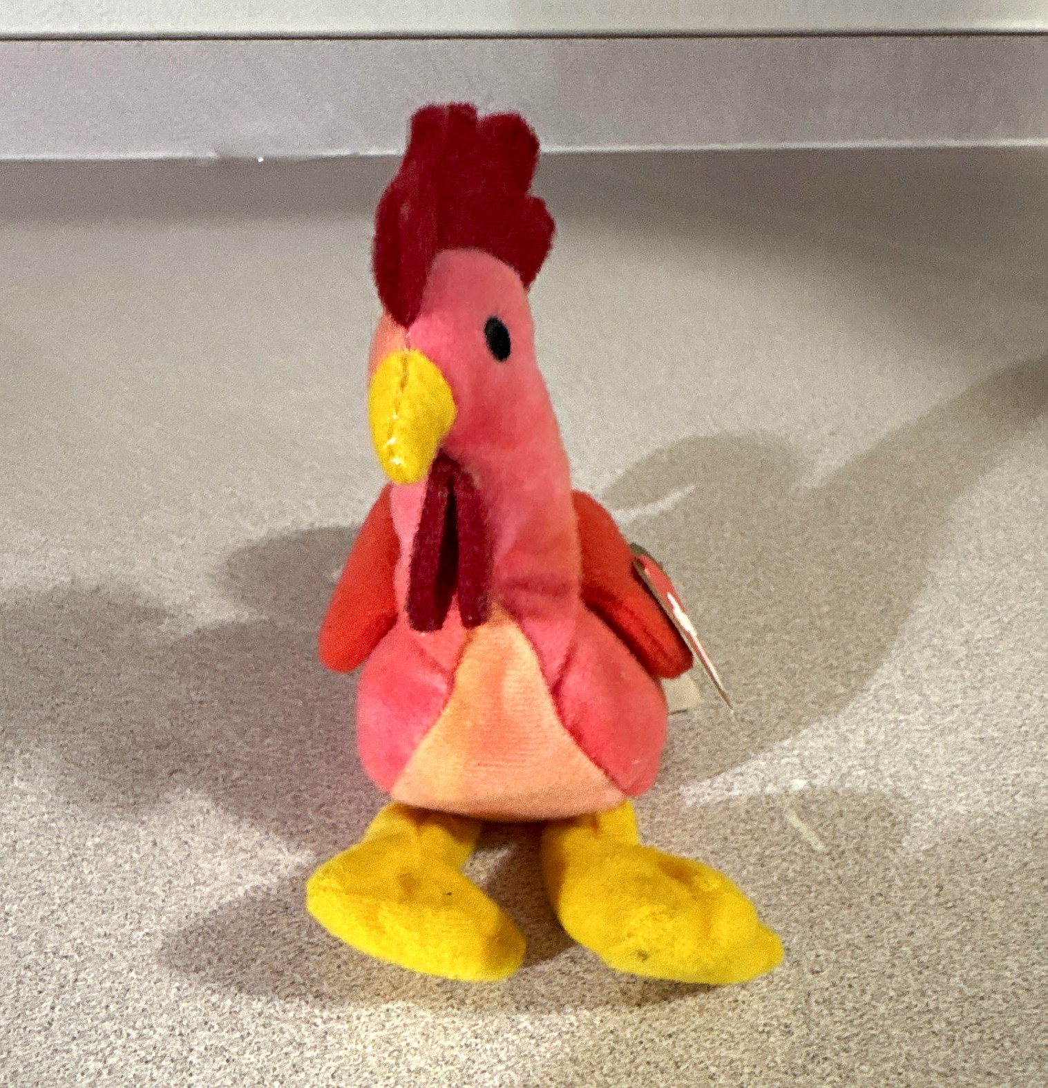 Ty Teenie Beanie Babies Strut the Rooster Plush 1993 Retired Vintage Ty Teenie Beanie Babies Strut the Rooster Plush 1993 Retired Vintage