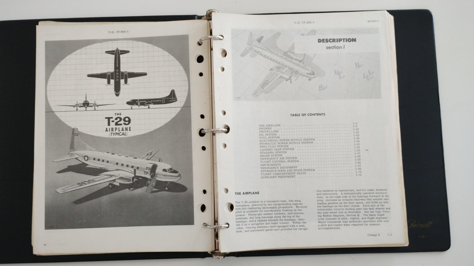 Convair T-29 C-131 R4Y Samaritan Aircraft Manual 1960\'s RARE ORIGINAL ISSUE