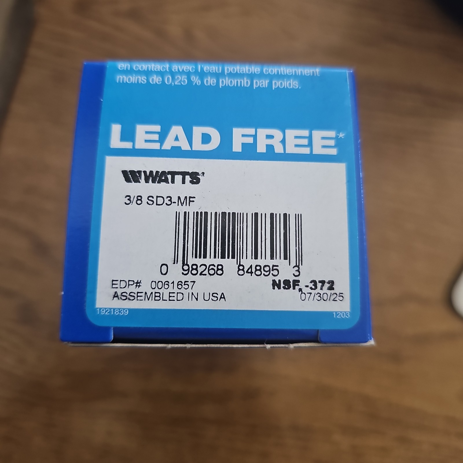 Watts SD3-MF Check Valve, 3/8 0061657 Watts SD3-MF Check Valve, 3/8 0061657