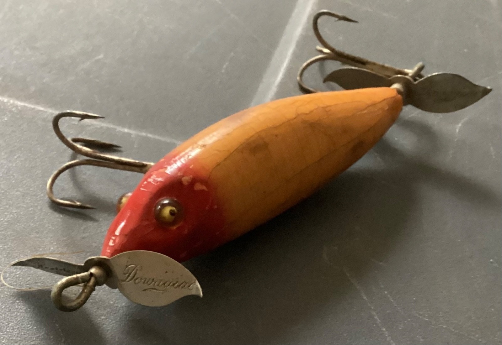 Vintage Early Century Heddon Dowagiac Wooden Fishing Lure