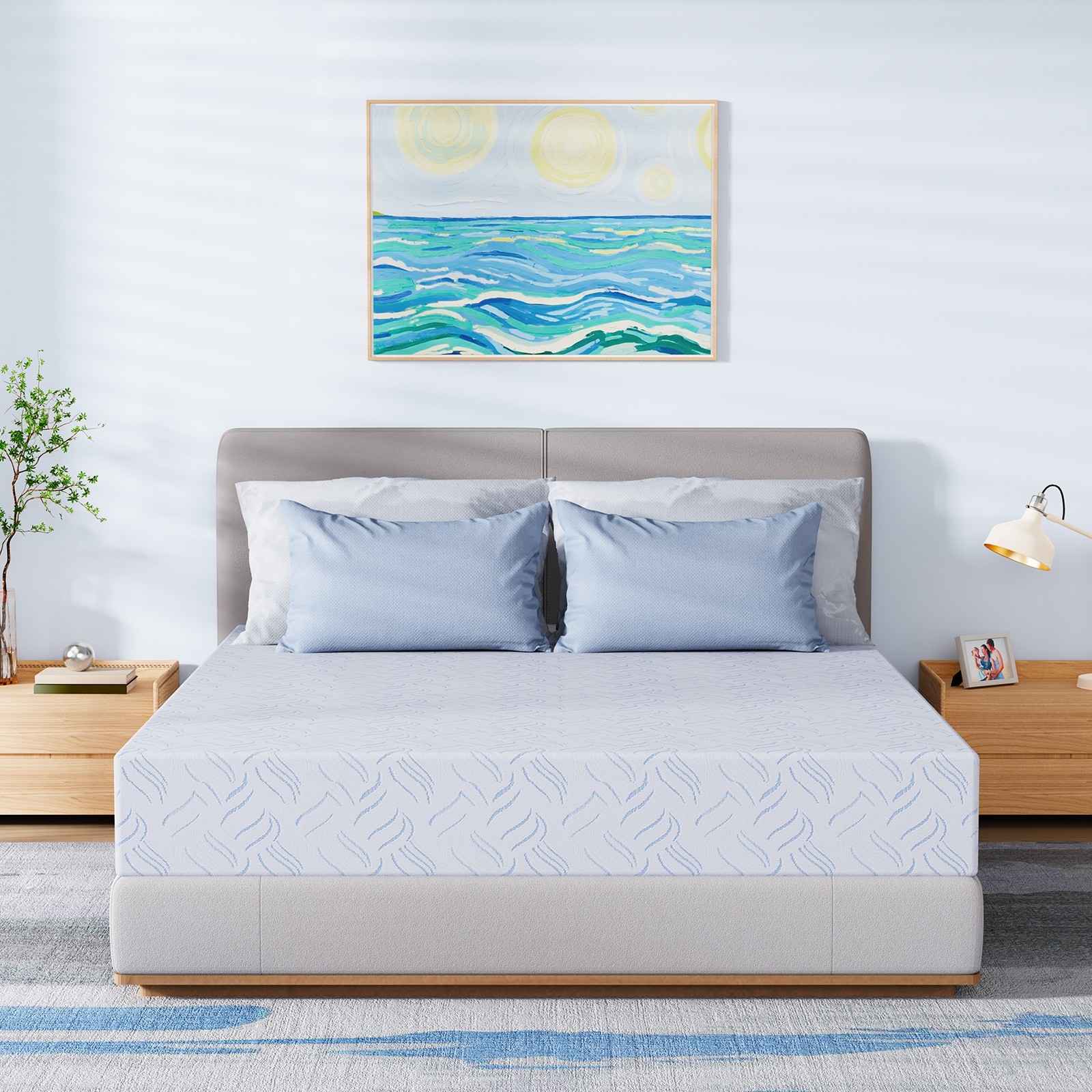 8 10 12 14 Inch Twin Full Queen King Mattress in a Box Hybrid Spring Memory Foam