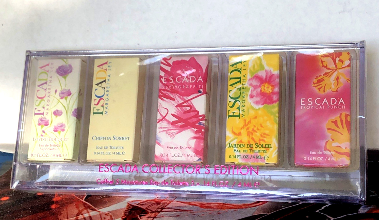 Escada Collector\'s Edition EDT Women\'s Perfume Set 5 mini 4mL RARE Sealed NEW Escada Collector\'s Edition EDT Women\'s Perfume Set 5 mini 4mL RARE Sealed NEW