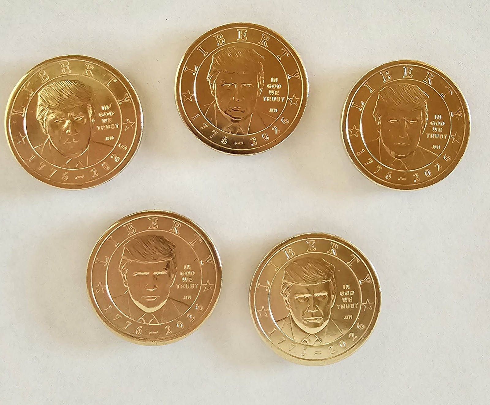 2026 US Donald Trump Dollar Uncirculated Lot of 5 In Hand Ships Now 2026 US Donald Trump Dollar Uncirculated Lot of 5 In Hand Ships Now