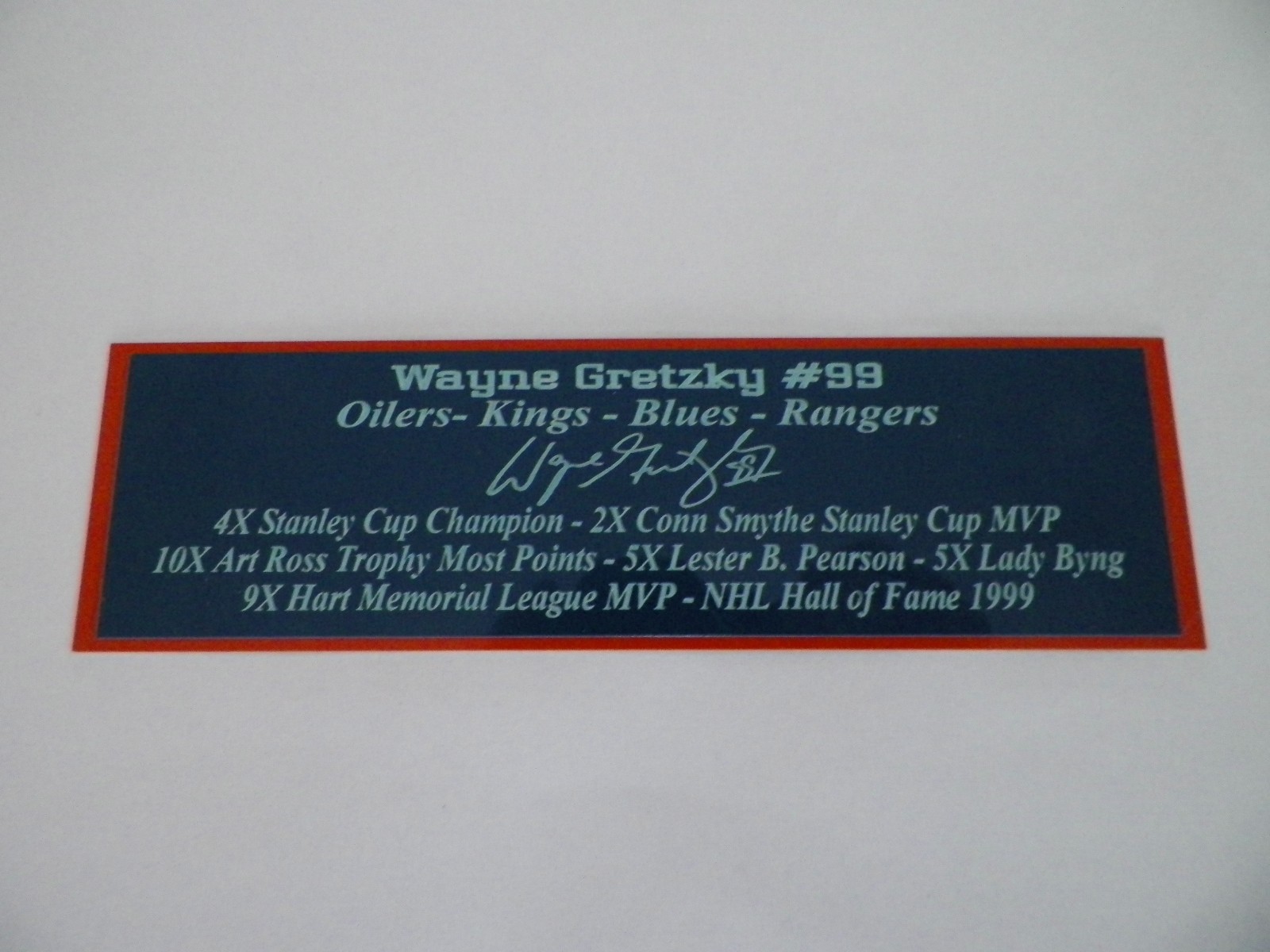 Wayne Gretzky Autograph Nameplate Oilers Kings Rangers Autograph Puck Jersey 