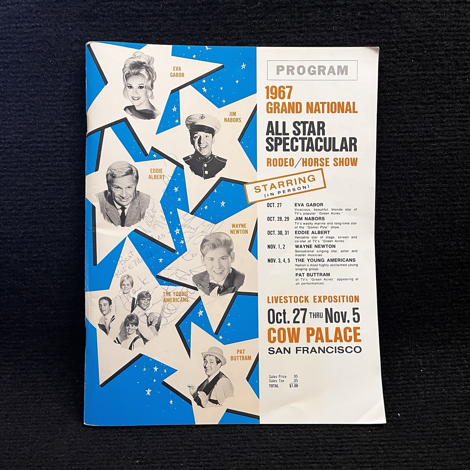 Vtg 1967 Rare AllStar Rodeo Horse SF Ronald Reagan Wayne Newton Jim Nabors Gabor