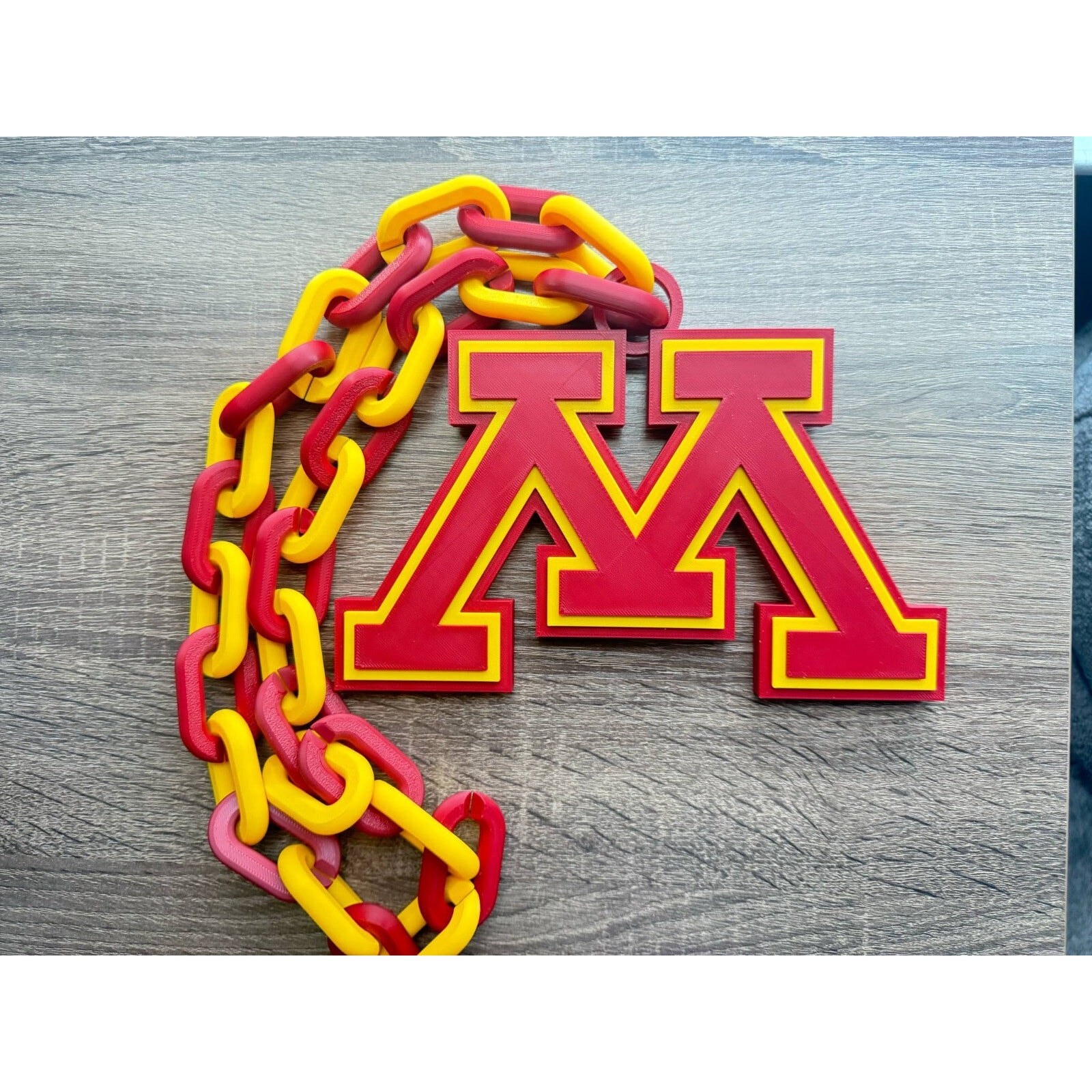 Minnesota Golden Gophers Oversized Necklace, Pendant Chain Sports Chain Minnesota Golden Gophers Oversized Necklace, Pendant Chain Sports Chain