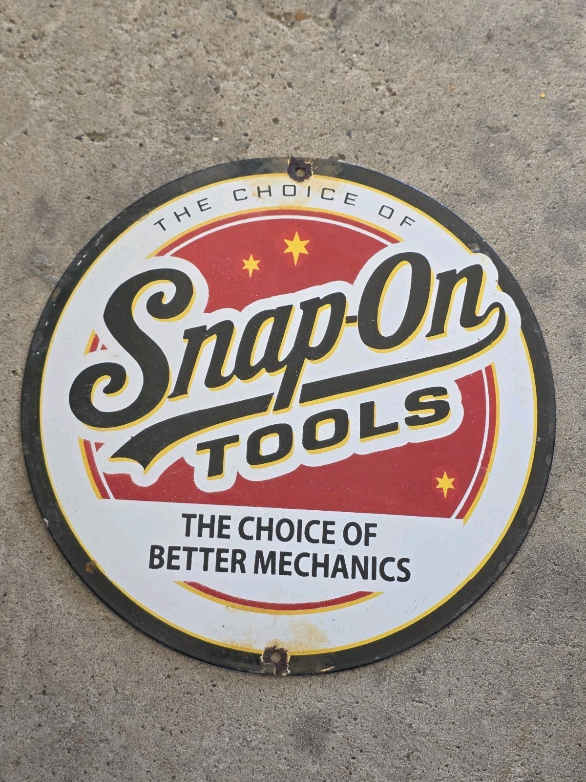 VINTAGE SNAP-ON TOOLS PORCELAIN SIGN THE CHOICE OF BETTER MECHANICS 12 VINTAGE SNAP-ON TOOLS PORCELAIN SIGN THE CHOICE OF BETTER MECHANICS 12