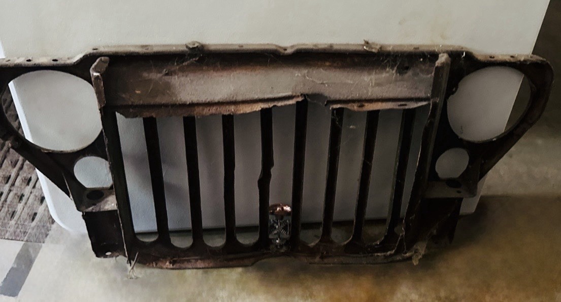 Authentic WWII-era military Jeep front grille with original age, wear, rust, ETC Authentic WWII-era military Jeep front grille with original age, wear, rust, ETC