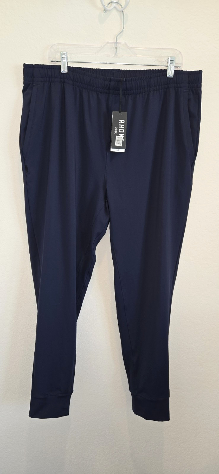 NEW Rhone Mens XL (fits 38x29) Performance Jogger Active Tapered Blue Commuter NEW Rhone Mens XL (fits 38x29) Performance Jogger Active Tapered Blue Commuter