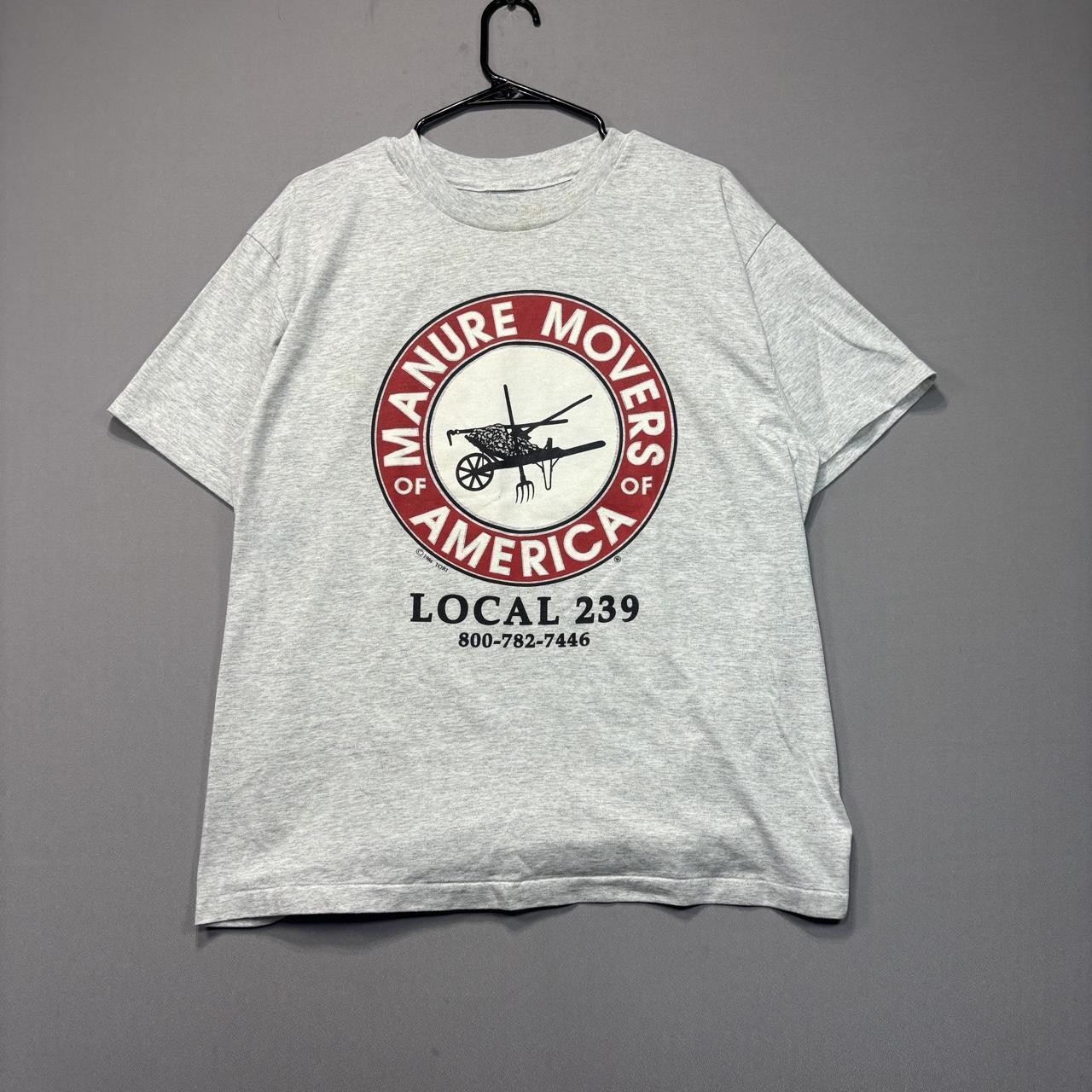 Vintage 90s Manure Movers of America Parody Graphic Tee Single Stitch Large Vintage 90s Manure Movers of America Parody Graphic Tee Single Stitch Large
