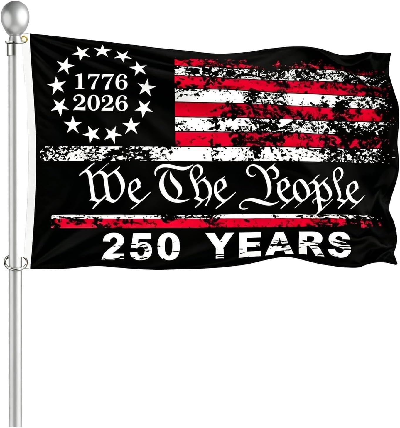 250 Anniversary USA Flag, 3x5 Ft 250 Years American Flag, 3 Layers Double Sided