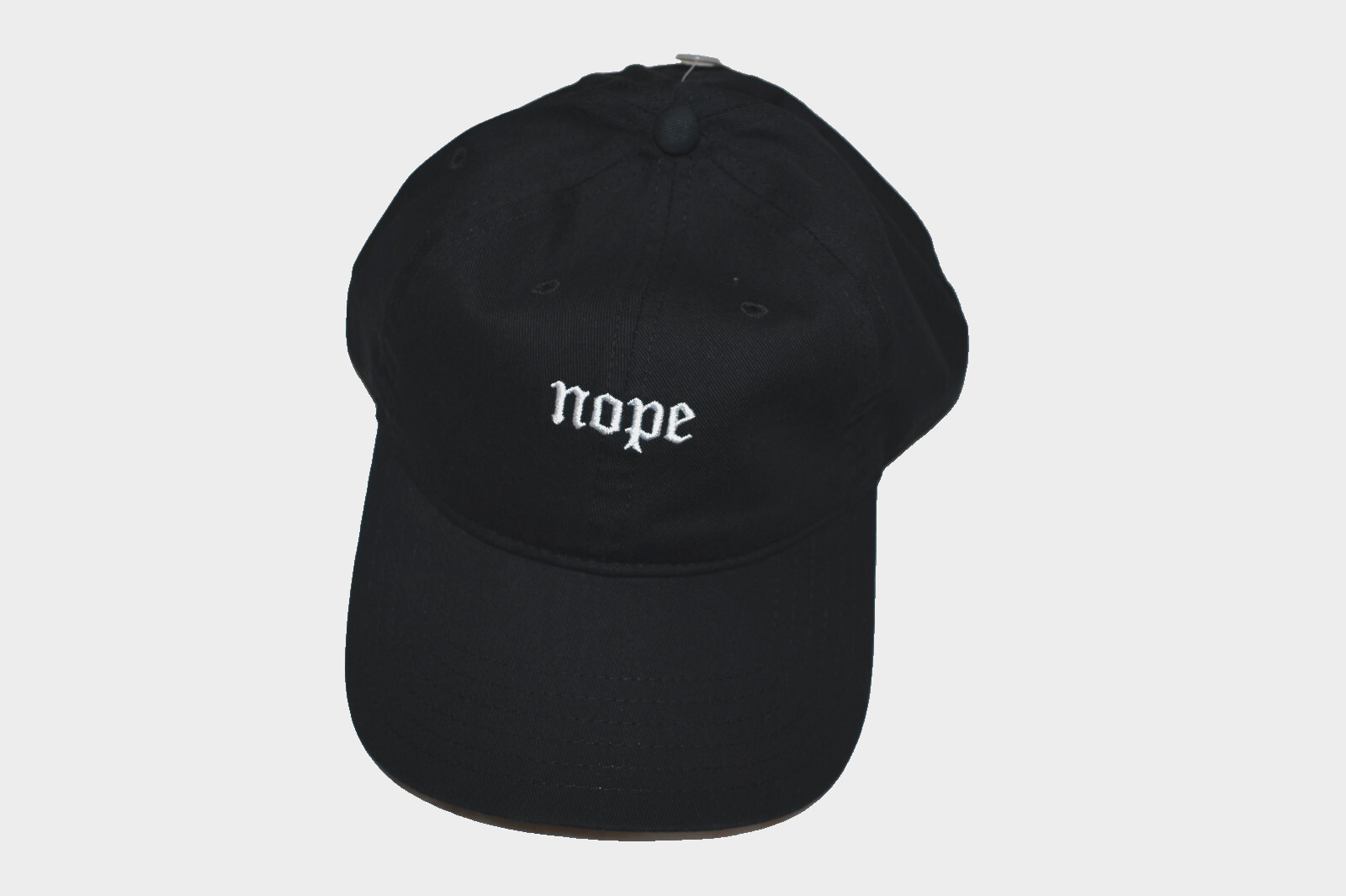Forever 21 Mens NOPE Embroidered Black Dad Hat Cap New With Tags Forever 21 Mens NOPE Embroidered Black Dad Hat Cap New With Tags