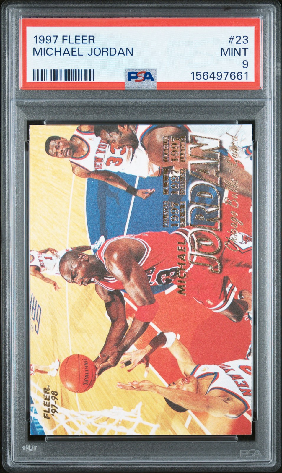 Iconic 🔥 PSA 9 1997 Michael Jordan 23 Fleer Iconic 🔥 PSA 9 1997 Michael Jordan 23 Fleer