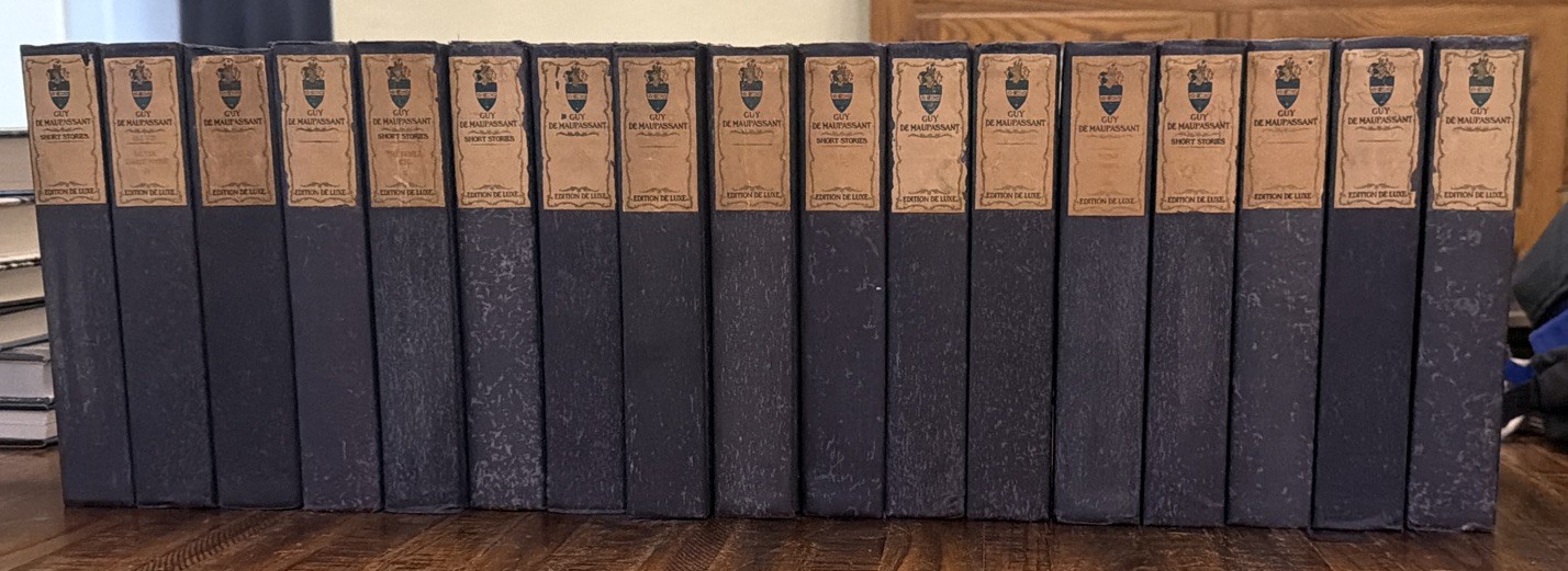 The Complete Works of Guy de Maupassant.  17 Volume Set. Pearson 1910. No. 613.