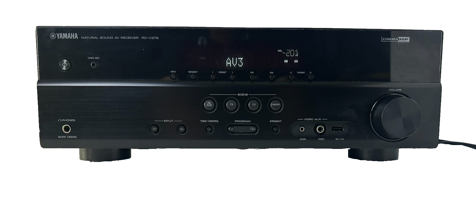 Yamaha RX V375 AV Receiver 5.1 Channel HDMI 4K Tested Working