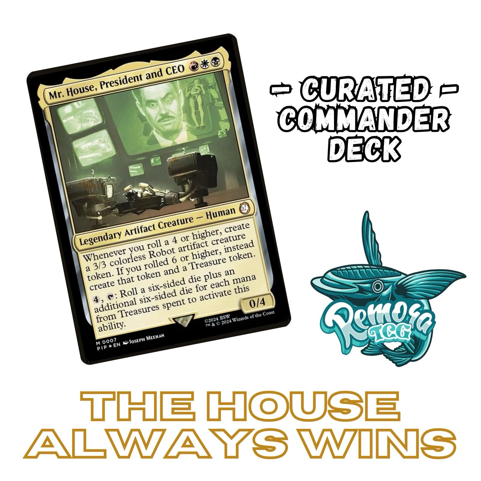 Mr House, President And CEO Custom Commander Deck |  Ready-to-play EDH | MTG