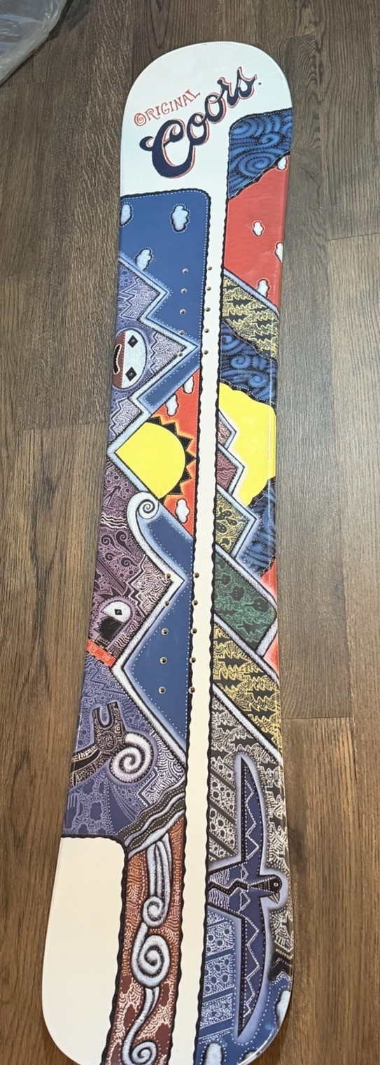 Vintage 1990s Original Coors Beer Snowboard 156cm NEW Sealed Promotional NOS